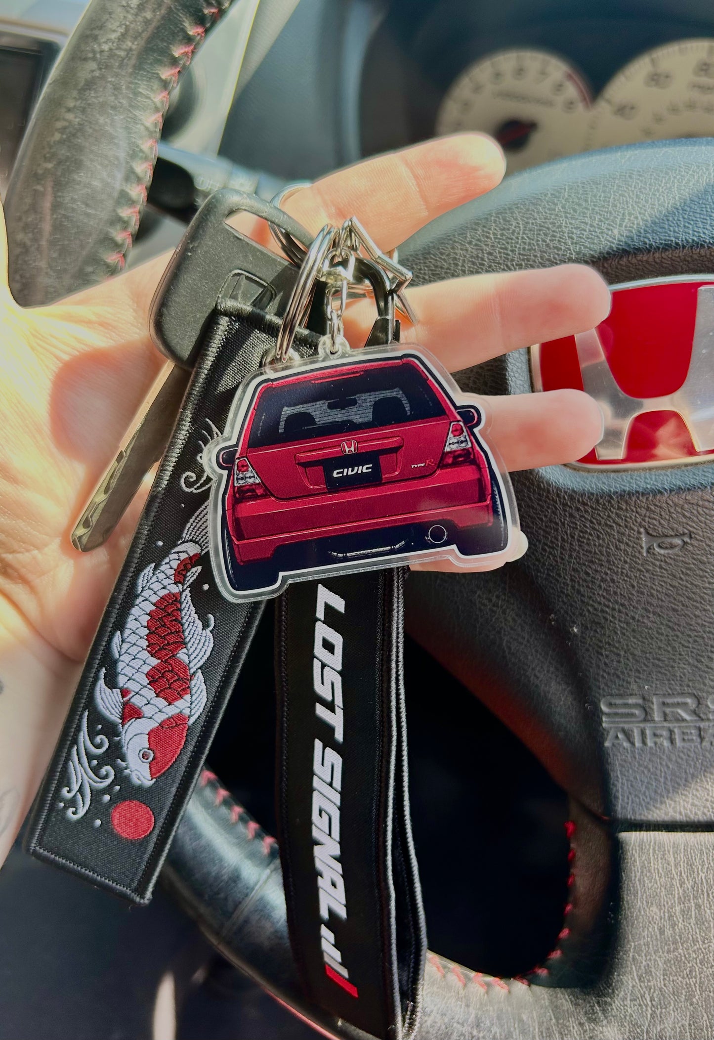 Type R - Rearview Double-Sided Keyring