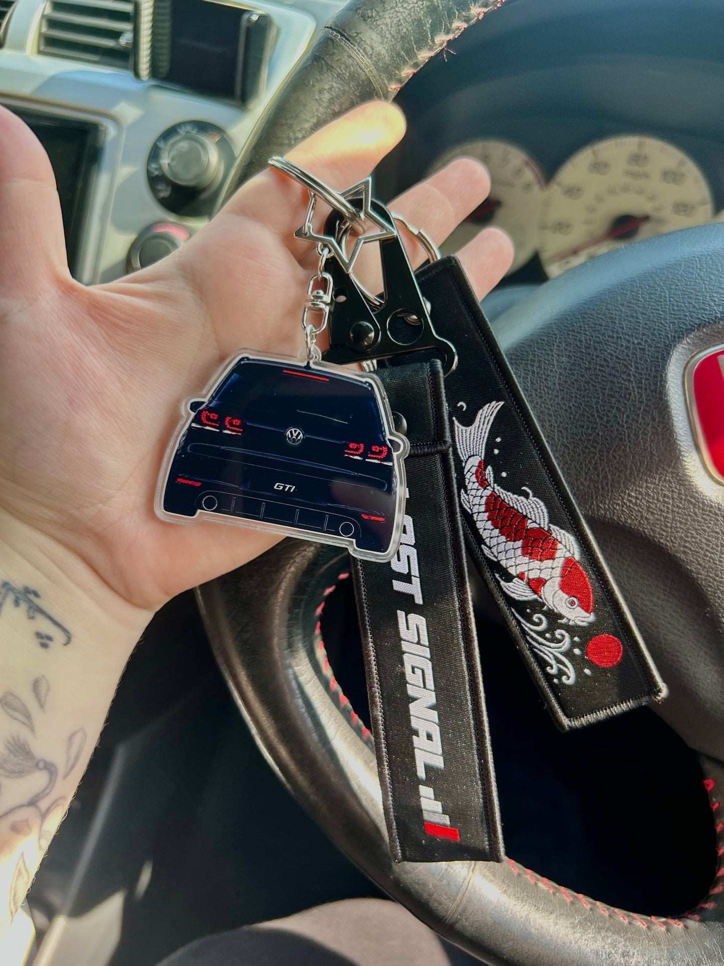 GTI - Rearview Double-Sided Keyring