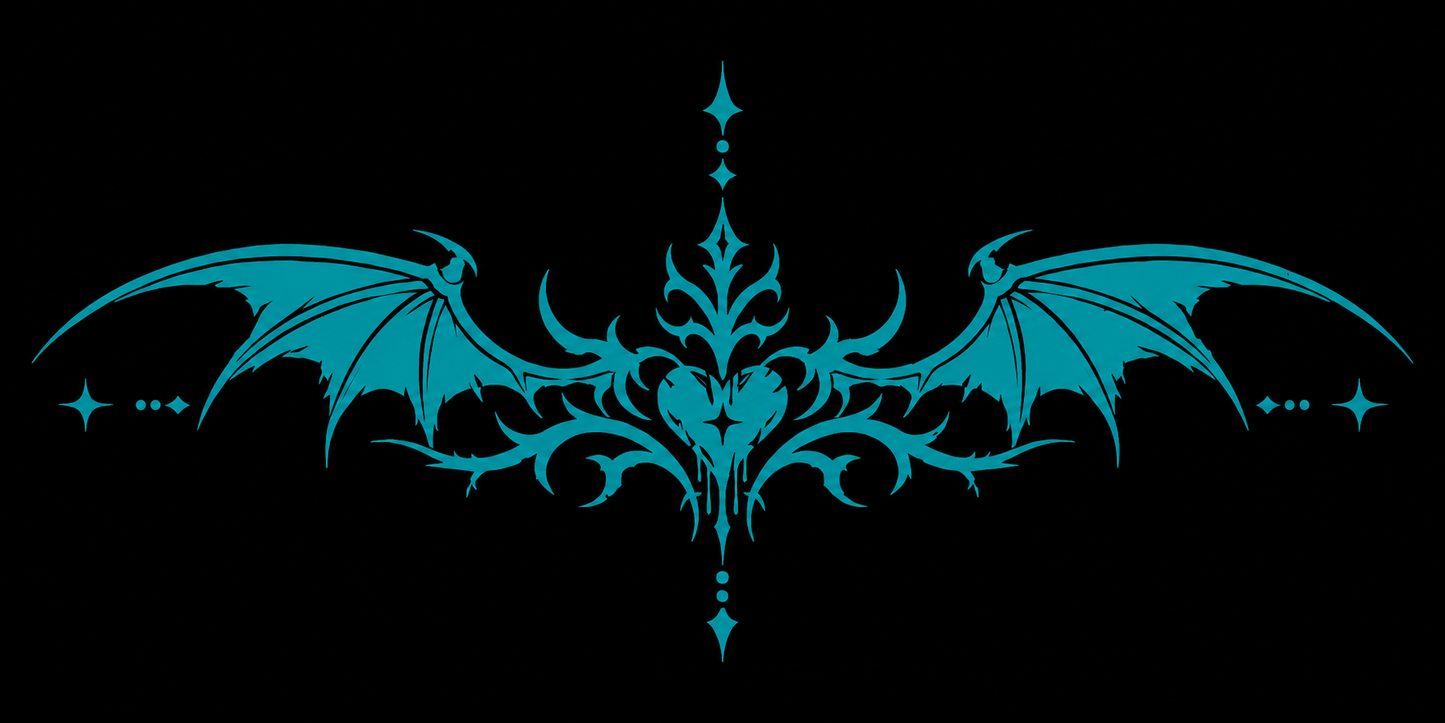 Winged Heart Mirror Decal