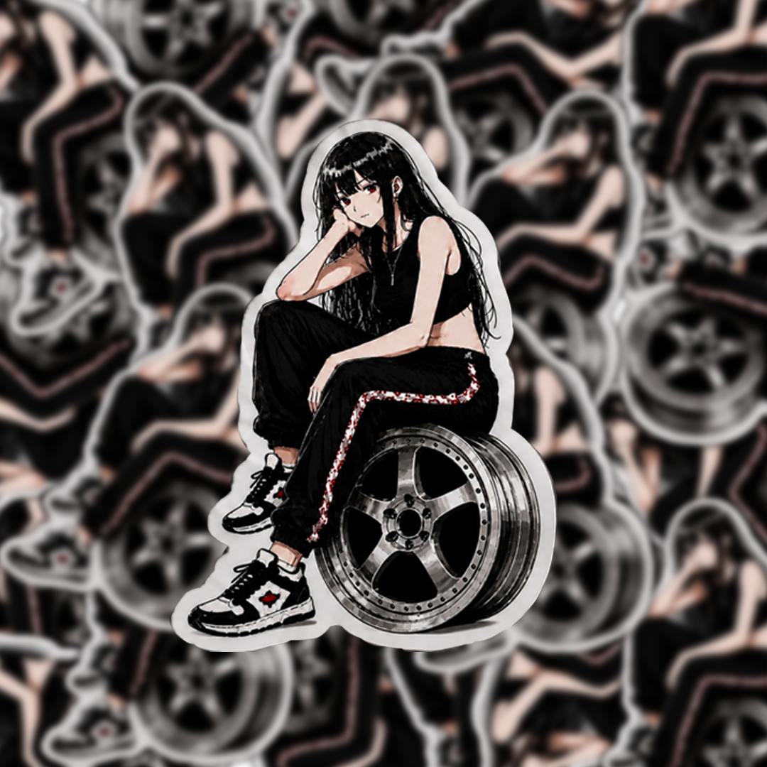 Car Girl Sticker - Rei