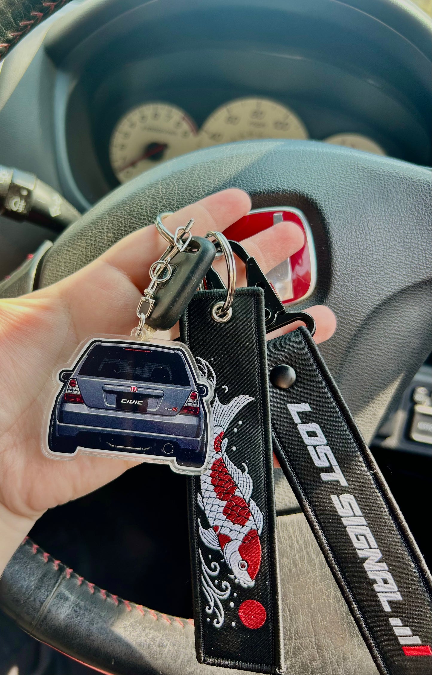 Type R - Rearview Double-Sided Keyring