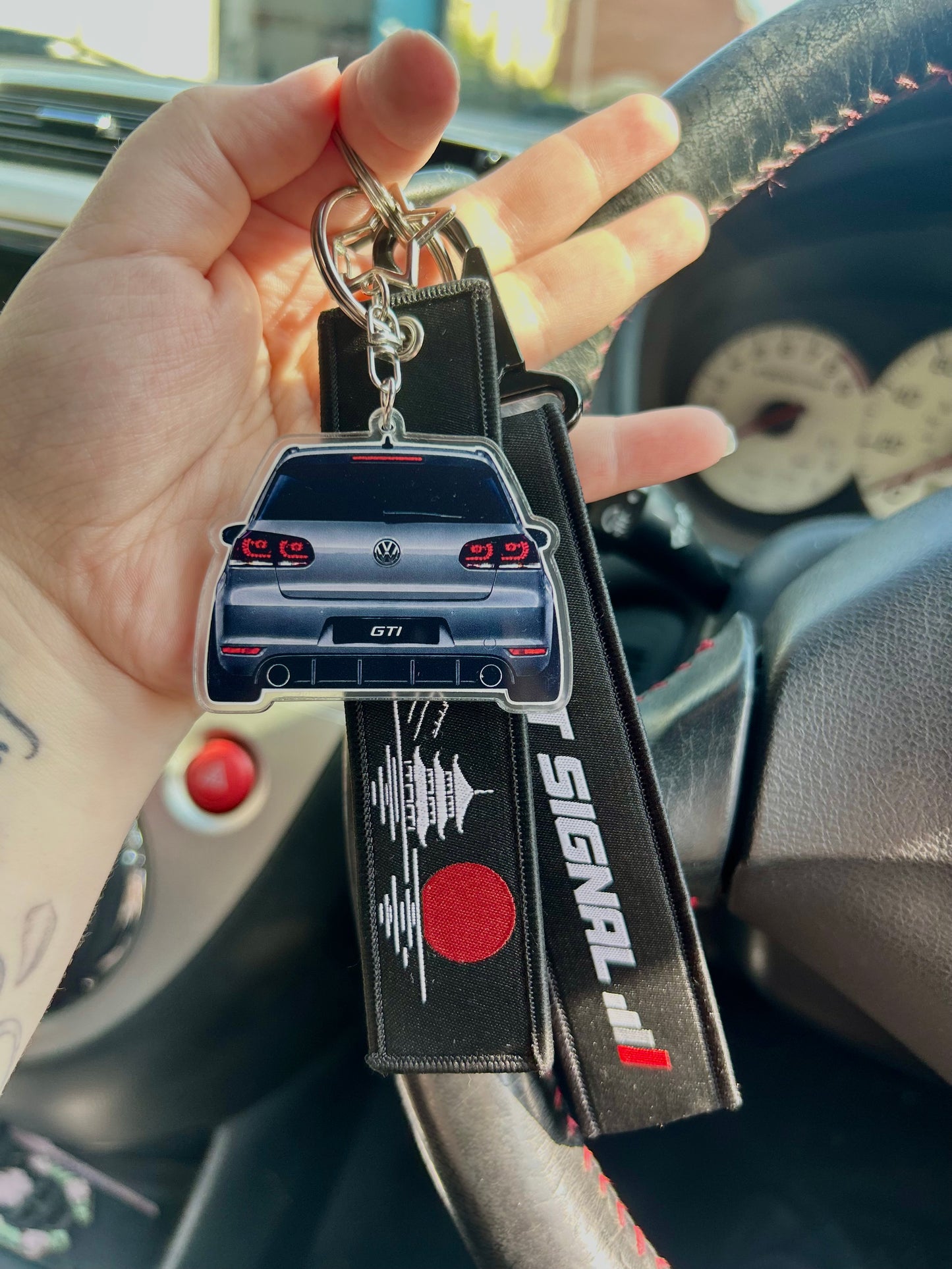 GTI - Rearview Double-Sided Keyring