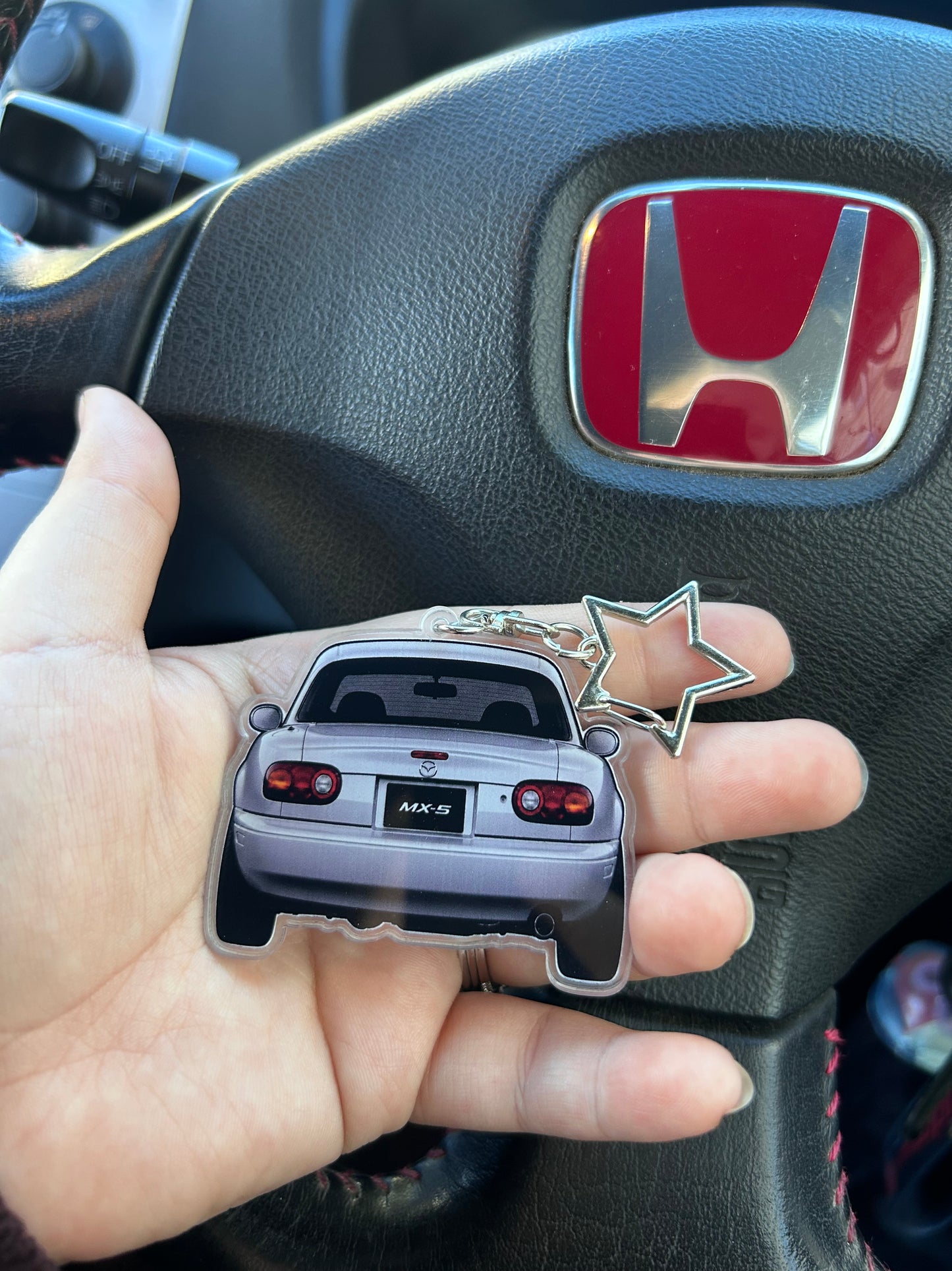 MX5 (NB) - Rearview One-Sided Keyring