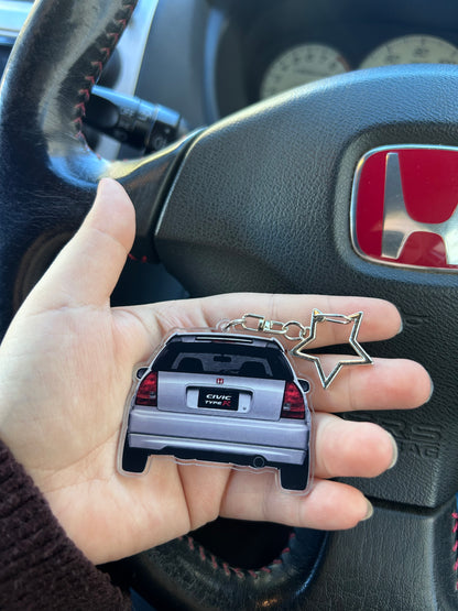 EK9 - Rearview One-Sided Keyring