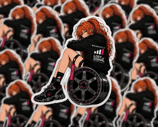 Car Girl Sticker - Suki