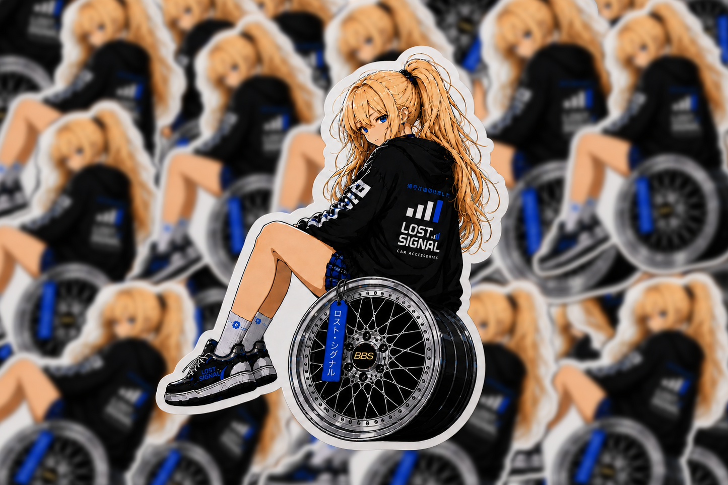 Car Girl Sticker - Hikari