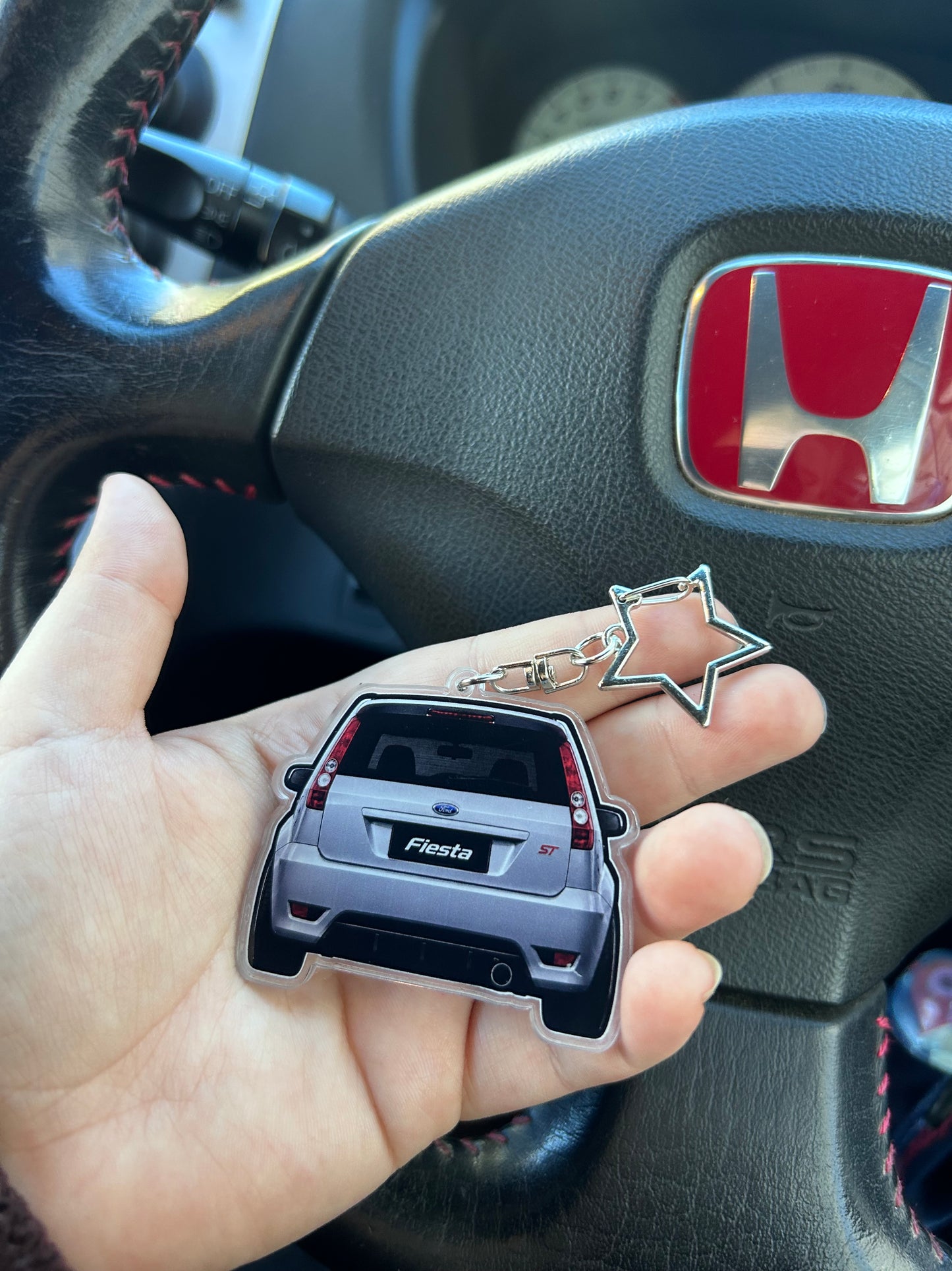 ST150 - Rearview One-Sided Keyring