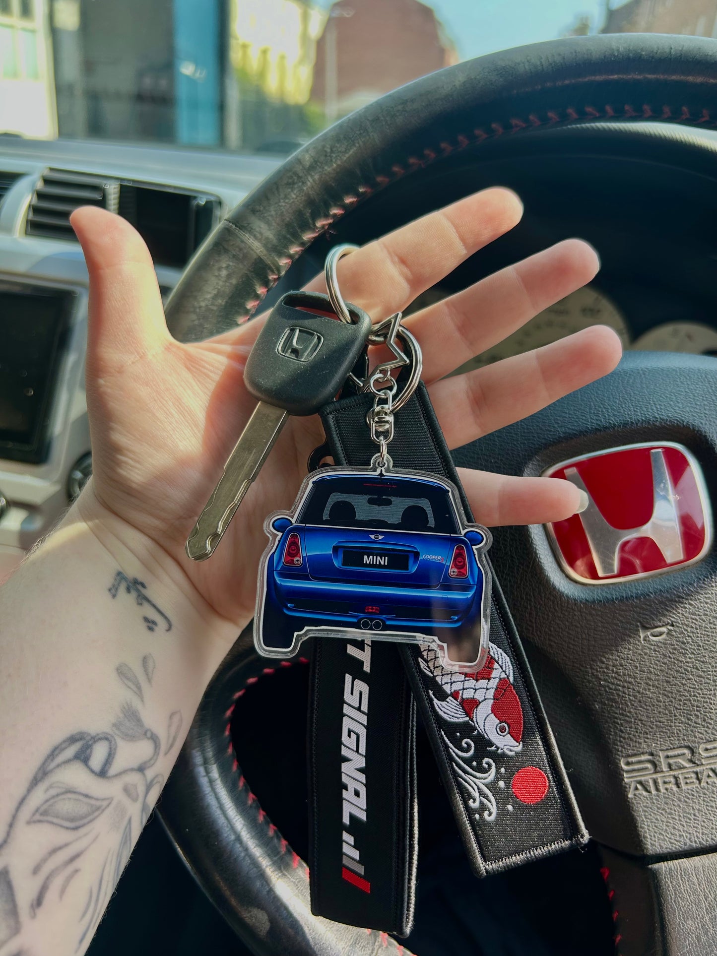 Mini Cooper S - Rearview Double-Sided Keyring
