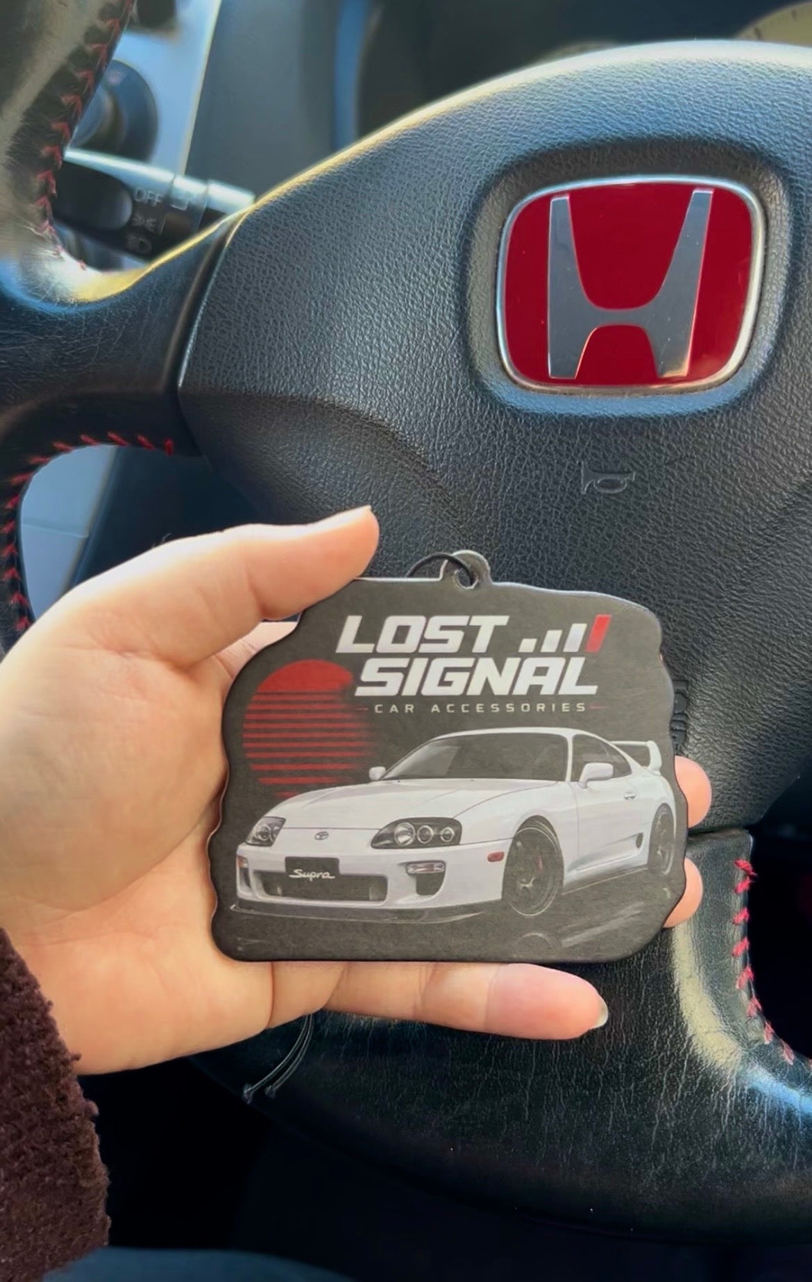 White Toyota Supra MK4 Air Freshener