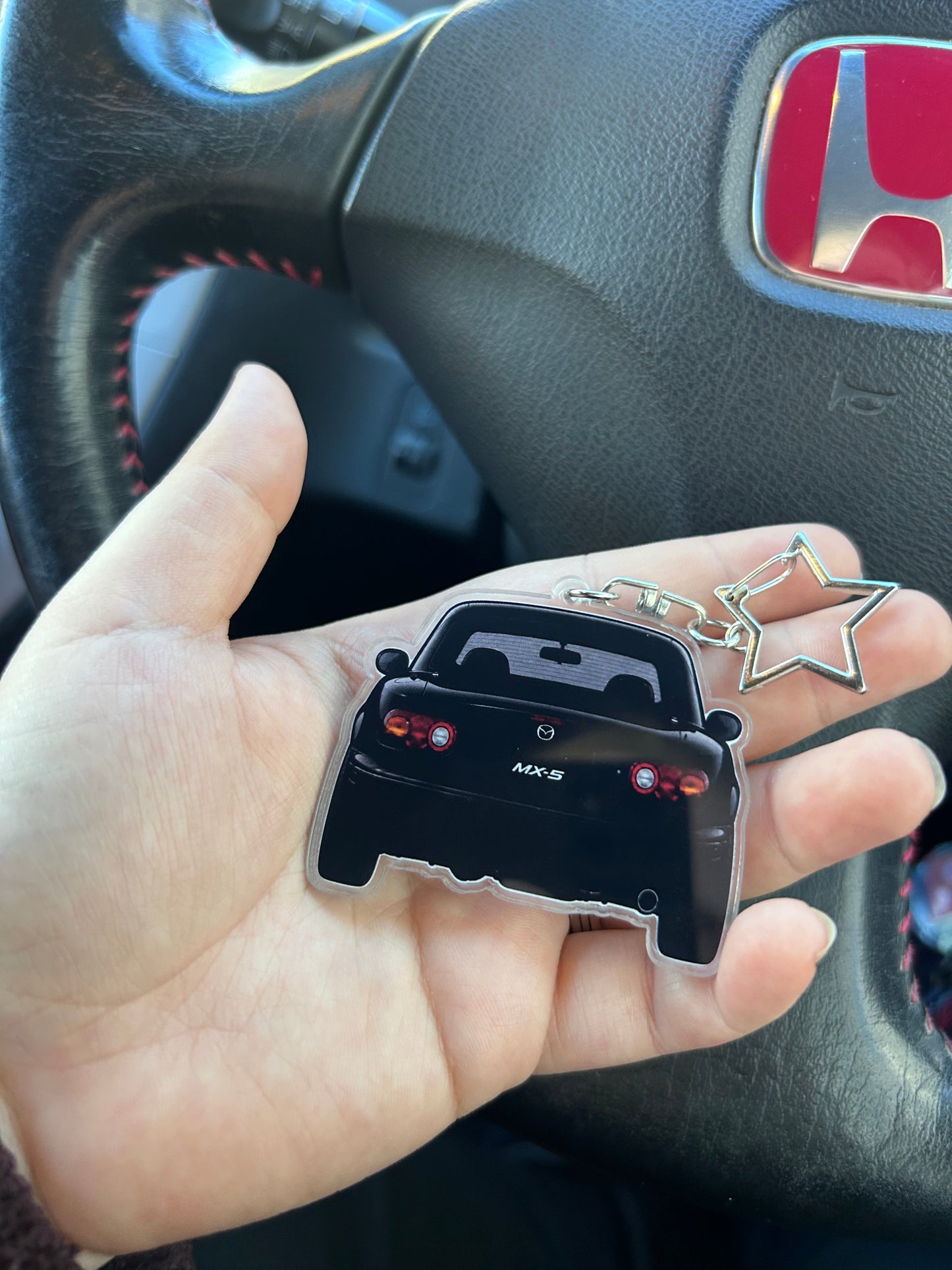 MX5 (NB) - Rearview One-Sided Keyring