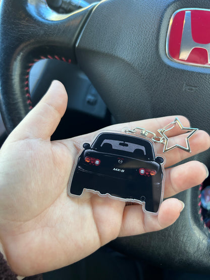 MX5 (NB) - Rearview One-Sided Keyring