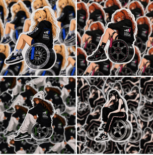 Lost Signal Girls Sticker Bundle (4 Pack)