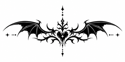 Winged Heart Mirror Decal