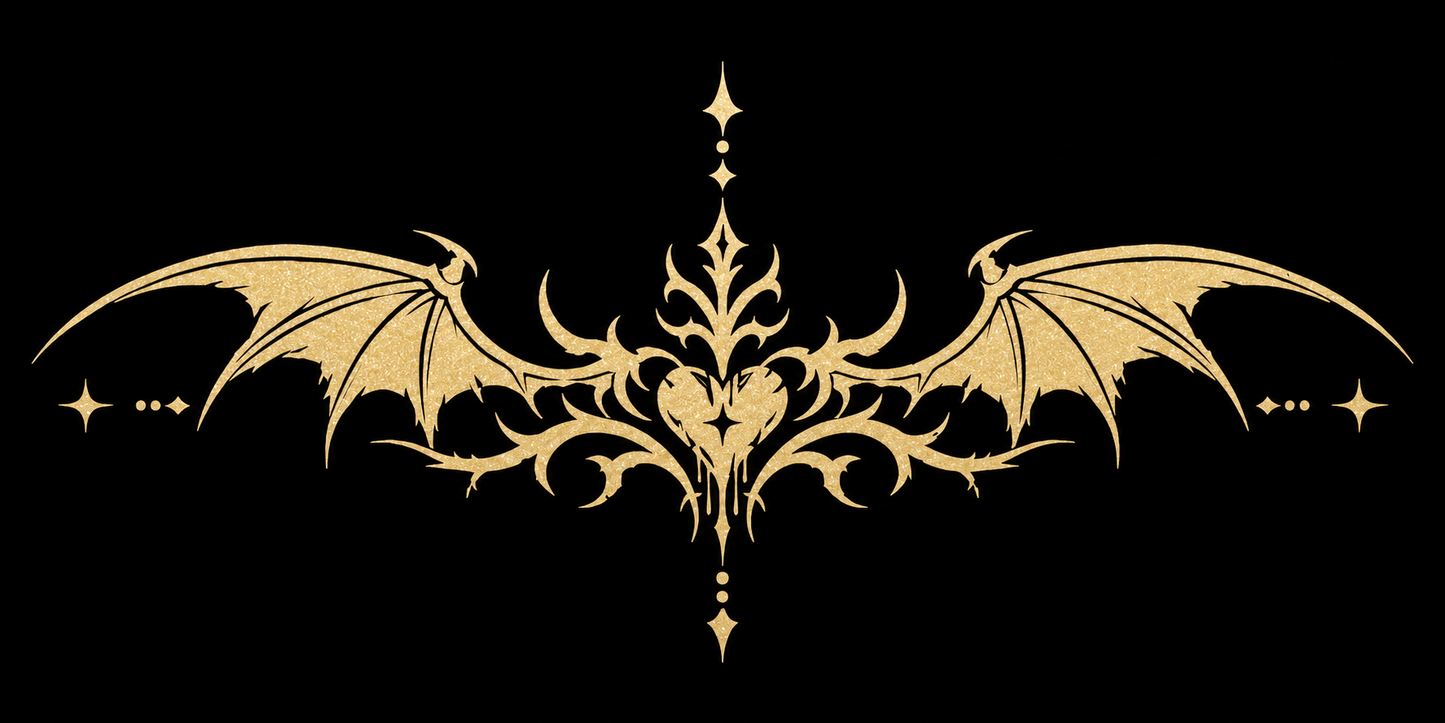 Winged Heart Mirror Decal